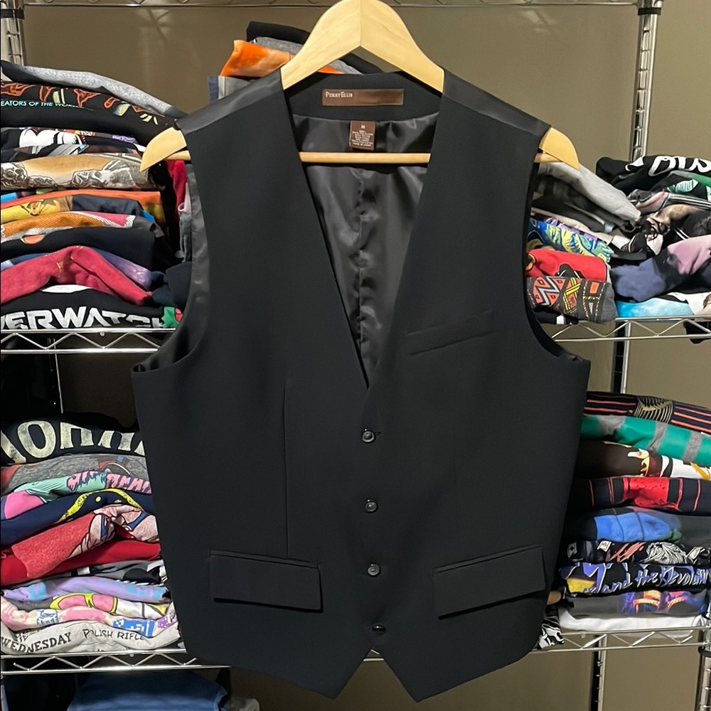 Men's Black Vest by Perry Ellis